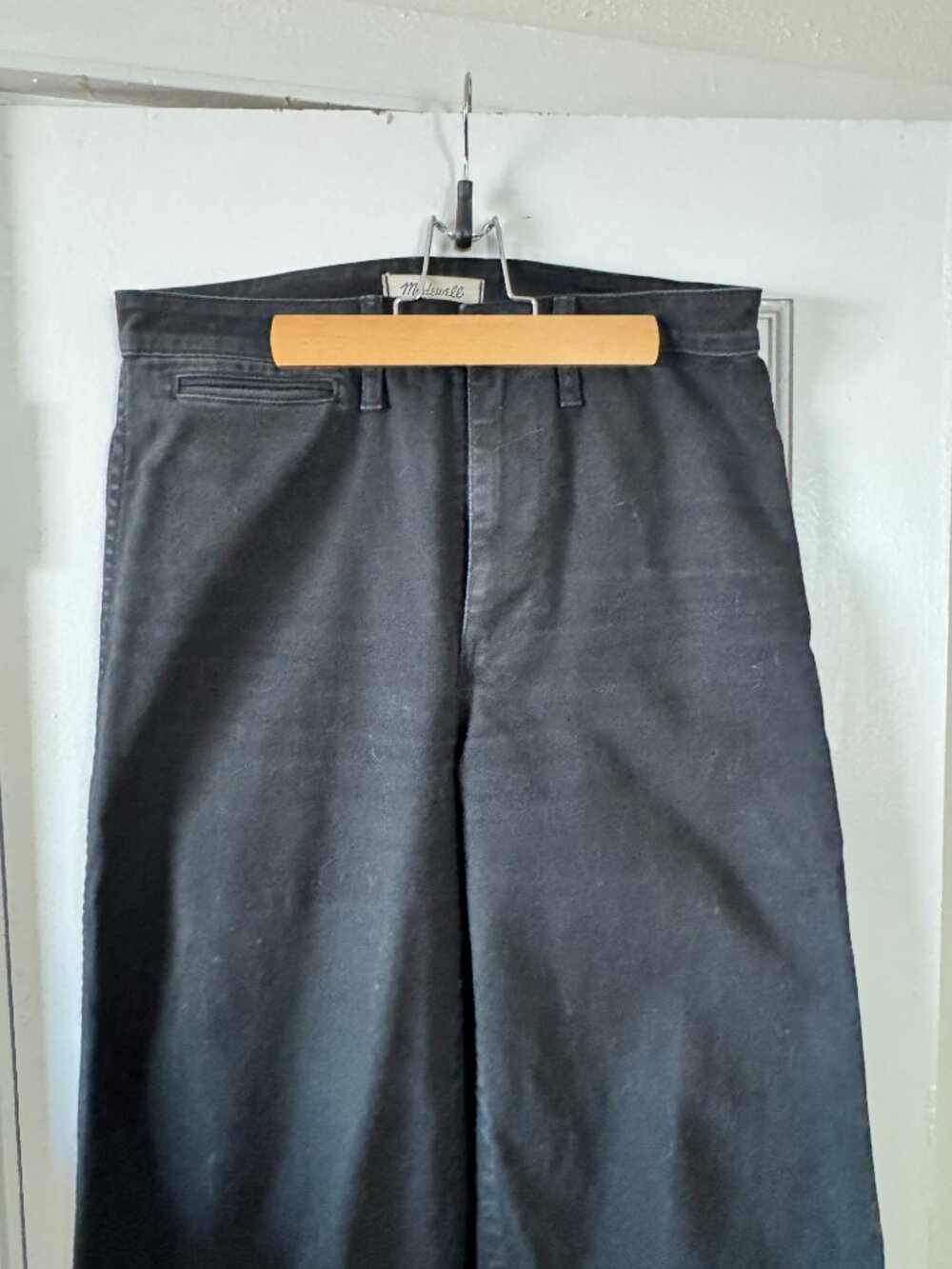 Madewell Emmett Crop Wide Leg Pants Black Size 27 - Picture 4 of 9